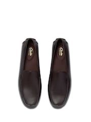 Clarks Brown Corsley Plain Leather Loafers - Image 4 of 6