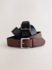 Black/Brown 2 Pack Of Casual Belts - Image 4 of 7