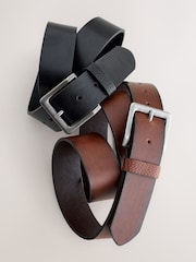 Black/Brown 2 Pack Of Casual Belts - Image 5 of 7