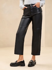 Lipsy Black WF Patent Chain Detail Chunky Loafers - Image 3 of 3