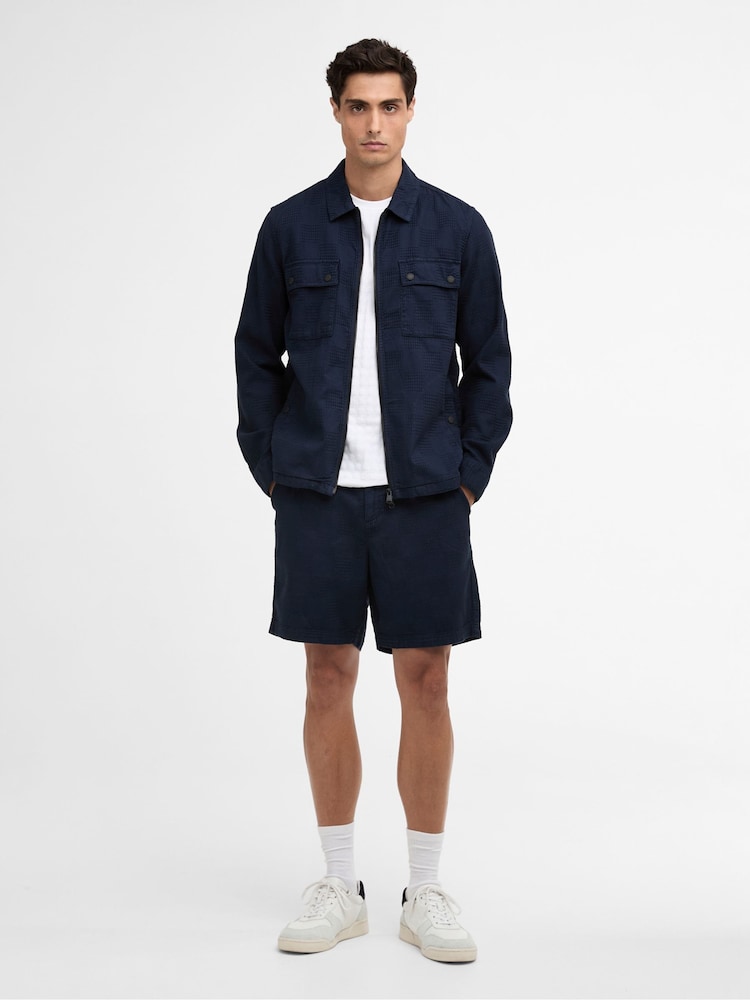 Barbour International Navy Blackstreak Jacquard Shorts - Image 1 of 6
