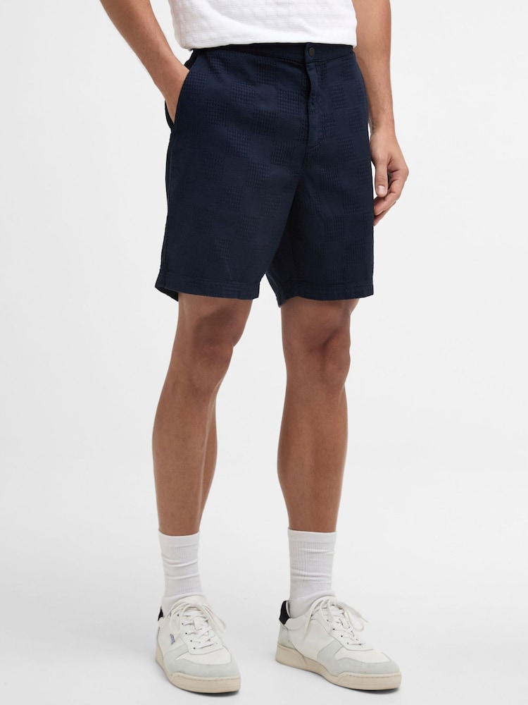 Barbour International Navy Blackstreak Jacquard Shorts - Image 2 of 6