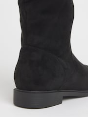 JD Williams Black Standard Fit Knee High Ruched Boots In Standard Calf - Image 4 of 4