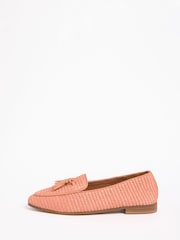 وردي مرجاني - Lipsy Raffia Tassel Detail Summer Loafers - صورة 5 من 5