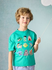 Joules Boys' Archie Green Applique Graphic T-Shirt - Image 1 of 7