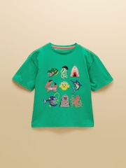 Joules Boys' Archie Green Applique Graphic T-Shirt - Image 3 of 7