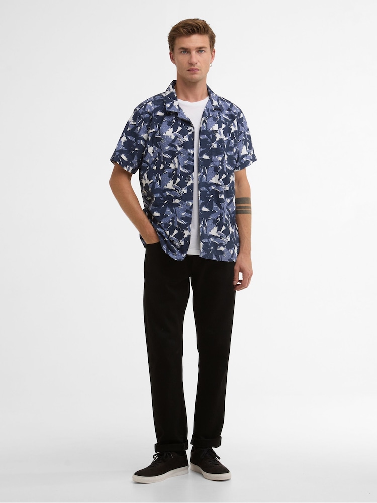 Barbour® International Navy Chappel Printed Shirt - Image 2 of 6