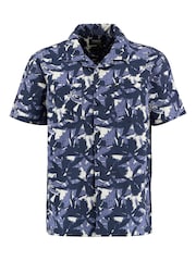 Barbour® International Navy Chappel Printed Shirt - Image 5 of 6