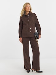JD Williams Animal Print Denim Shacket - Image 3 of 4