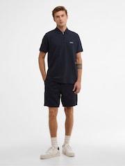 Barbour International Navy Langston Jacquard Polo Shirt - Image 2 of 6