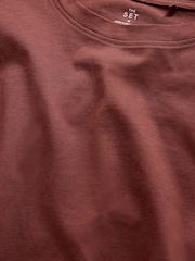 The Set 4 Pack Grown On Sleeve T-Shirt Chocolate Brown/Pinks/White - Image 6 of 6