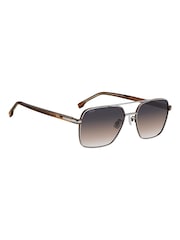 BOSS Brown Rectangular Palladium Sunglasses - Image 3 of 5