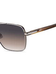 BOSS Brown Rectangular Palladium Sunglasses - Image 4 of 5