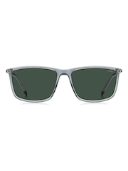 HUGO Grey Rectangular Sunglasses in Greay - Image 1 of 4