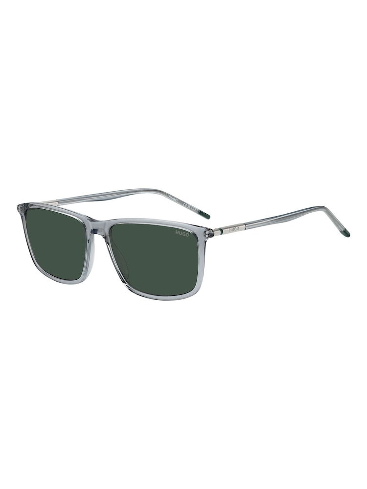HUGO Grey Rectangular Sunglasses in Greay - Image 2 of 4 HUGO Grey Rectangular Sunglasses in Greay - Image 2 of 4