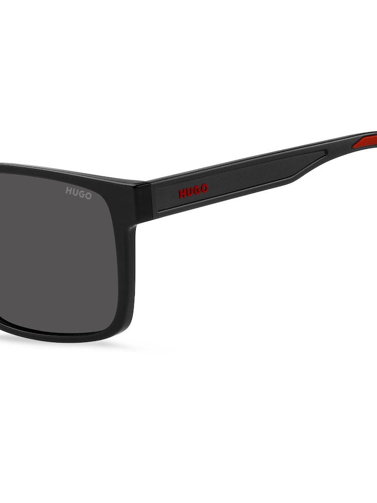 HUGO Black Rectangular Sunglasses - Image 5 of 5 HUGO Black Rectangular Sunglasses - Image 5 of 5