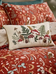 Catherine Lansfield Natural Embroidery Woodland Cushion - Image 3 of 3