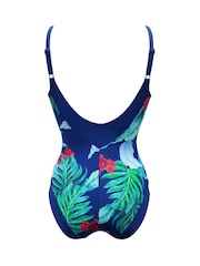 Pour Moi Blue Palermo Contour Tummy Control Swimsuit - Image 4 of 4