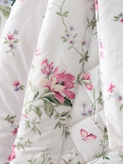Bridgerton by Catherine Lansfield Natural Penelope Floral Print Reversible Eiderdown Bedspread - Image 2 of 4