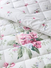 Bridgerton by Catherine Lansfield Natural Penelope Floral Print Reversible Eiderdown Bedspread - Image 3 of 4