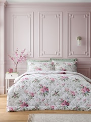 Bridgerton by Catherine Lansfield Natural Penelope Floral Print Reversible Eiderdown Bedspread - Image 4 of 4