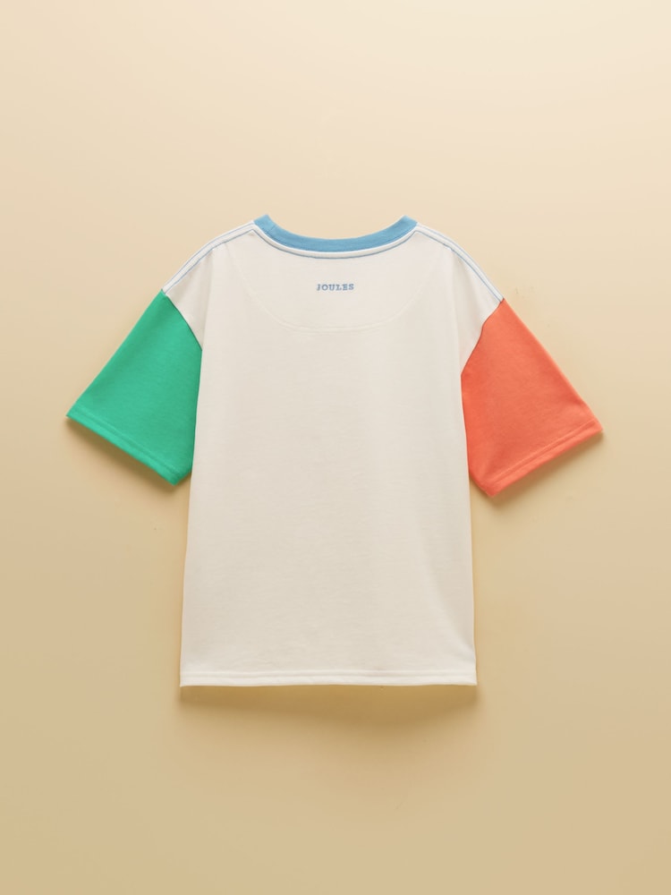 Joules Boys' Let's Go Colourblock T-Shirt - Image 2 of 4