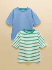 Mėlyna ir žalia - „Joules“ berniukų marškinėlių su trumpomis rankovėmis „Let's Go“ rinkinys 2 - 1 paveikslėlis iš 9