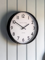 Gallery Home Black Norwood Wall Clock 30cm - Image 1 of 4