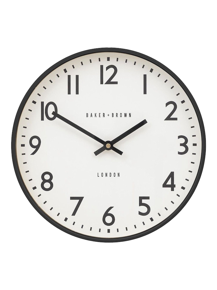Gallery Home Black Norwood Wall Clock 30cm - Image 4 of 4