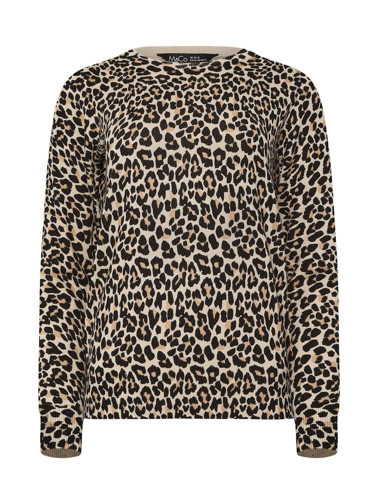 M&Co Natural Crew Neck Jumper - Image 5 of 5