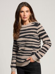 Long Tall Sally Natural Zebra Jumper - Image 1 of 5