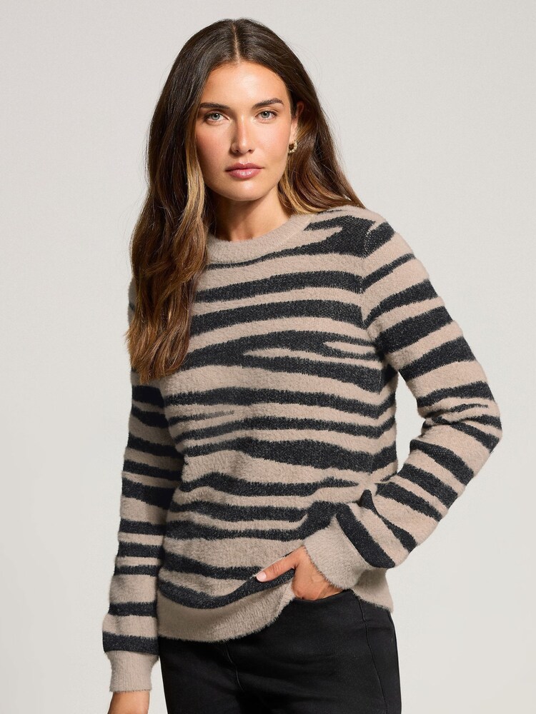 Long Tall Sally Natural Zebra Jumper - Image 1 of 5