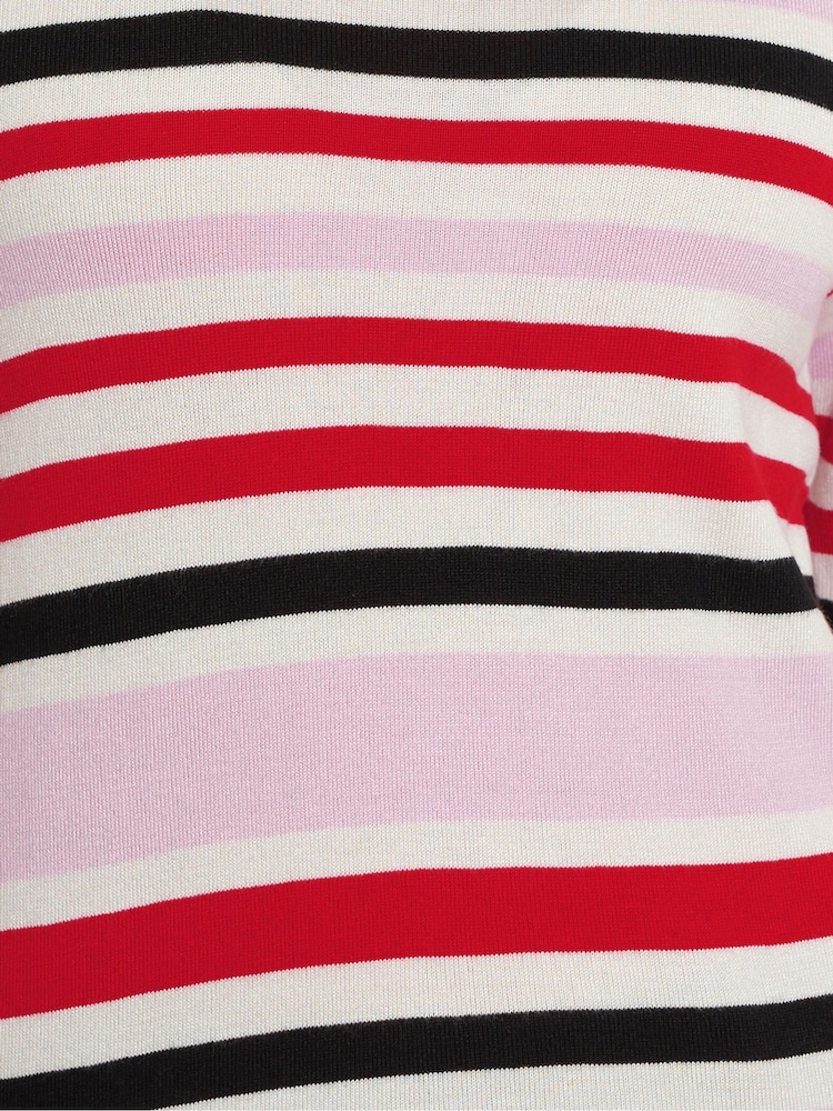 M&Co Pink Stripe Crew Neck Jumper - Image 5 of 5 M&Co Pink Stripe Crew Neck Jumper - Image 5 of 5