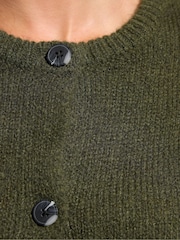 Long Tall Sally Green Wool Blend Crew Neck Cardigan - Image 4 of 5