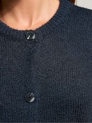Long Tall Sally Blue Wool Blend Crew Neck Cardigan - Image 4 of 5