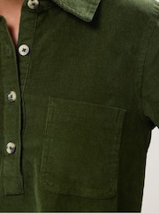 M&Co Green Petite Cord Tunic Dress - Image 4 of 5