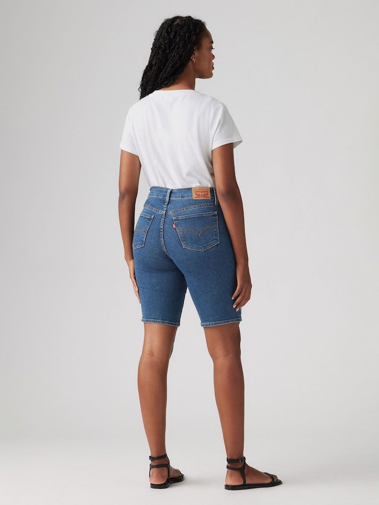 Mörk Blå - Levi's Shaping Bermudashorts - Bild 2 av 8
