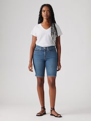 Levi's Dark Blue Shaping Bermuda Shorts - Image 3 of 8