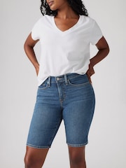 Mörk Blå - Levi's Shaping Bermudashorts - Bild 5 av 8