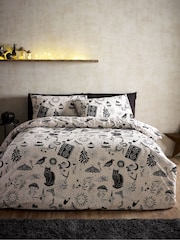 Catherine Lansfield Black/Natural Enchanted Witchcraft Reversible Duvet Cover Set - Image 2 of 5