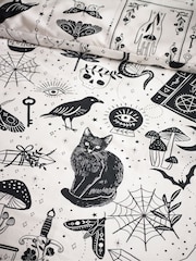 Catherine Lansfield Black/Natural Enchanted Witchcraft Reversible Duvet Cover Set - Image 5 of 5