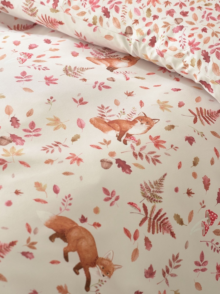 Catherine Lansfield Natural Woodland Fox So Soft Reversible Duvet Cover Set - Image 5 of 5