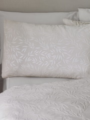Catherine Lansfield Champagne Gold Corded Leaves Duvet Cover Set - Image 3 of 4