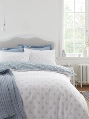 Bianca White Blue Esme Floral Print Reversible Duvet Cover Set - Image 1 of 6
