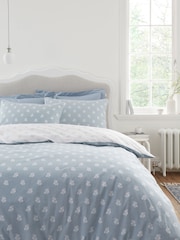 Bianca White Blue Esme Floral Print Reversible Duvet Cover Set - Image 3 of 6