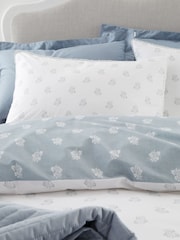 Bianca White Blue Esme Floral Print Reversible Duvet Cover Set - Image 4 of 6