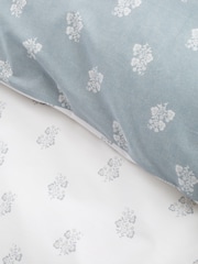 Bianca White Blue Esme Floral Print Reversible Duvet Cover Set - Image 6 of 6