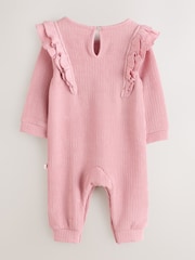 Baker by Ted Baker Textured Bow Long Sleeve Romper - Image 2 of 5