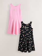 Baker by Ted Baker Polka Dot Printed Jersey Dresses 2 Pack - Image 1 of 6