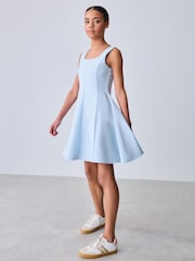 Baker by Ted Baker Fit & Flare Skater Blue Dress - Image 2 of 10